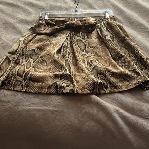 Zara Silky Snakeskin Shorts
